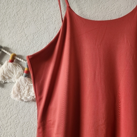 Girlfriend Collective Naomi Tennis Dress Halter Neck In Lava Orange Yoga Run 3X - Picture 5 of 10